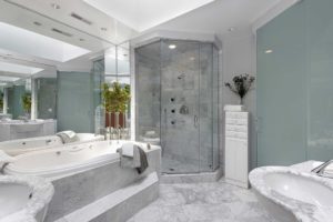 corner-custom-walk-in-shower-with-marble-tile