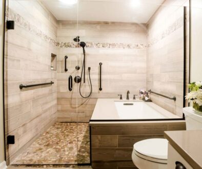 frameless-walk-in-shower-with-grab-bars