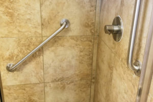 Grab Bars Installed In Walk In Shower