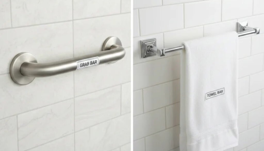 Grab Bars vs Towel Bars