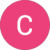 Pink circle with white letter C inside